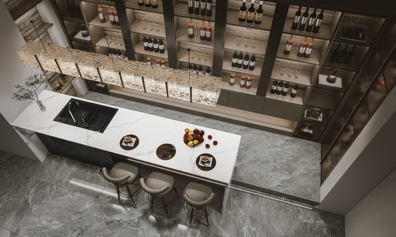 U-Shaped Glass Door Wine Cabinet Wine Liquor Cabinet With Adjustable Shelves