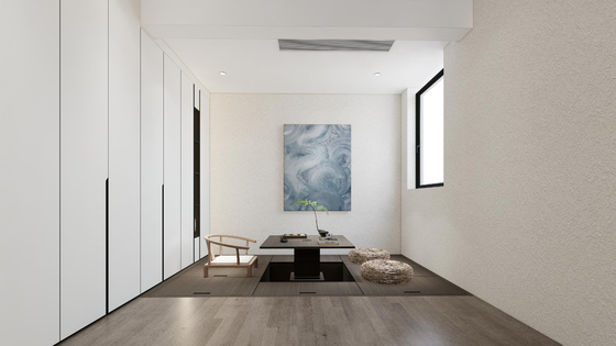Multifunctional Tatami Platform Bed With Retractable Tea Table And Efficient Storage