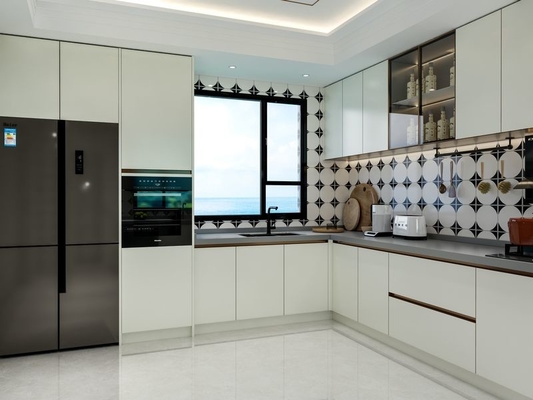 Fadior Cream White Kitchen Stainless Steel Cabinet Elegant And Functional Design
